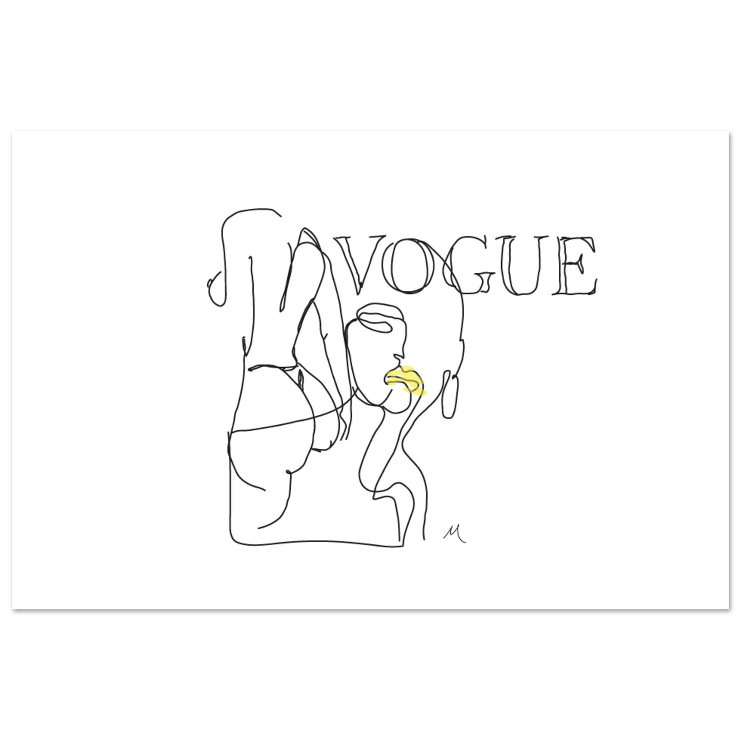 Vogue, Line Art Aluminiumdruck, Choose Your Lips